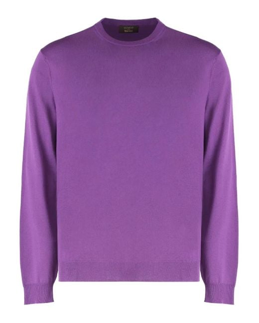 メンズ Slowear ラウンドネック セーター Purple
