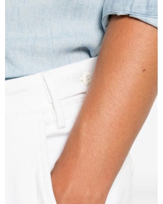 Jacob Cohen White Henry Pressed-Crease Trousers for men