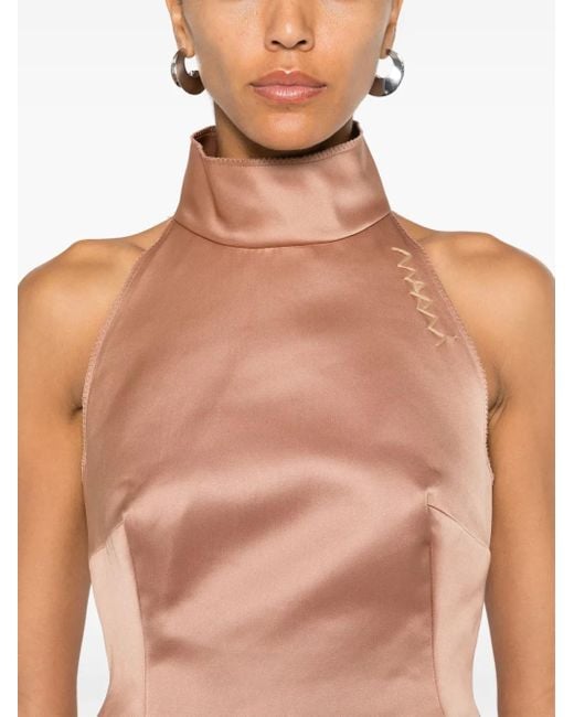 Robe Courte En Satin Duchesse Marni en coloris Natural