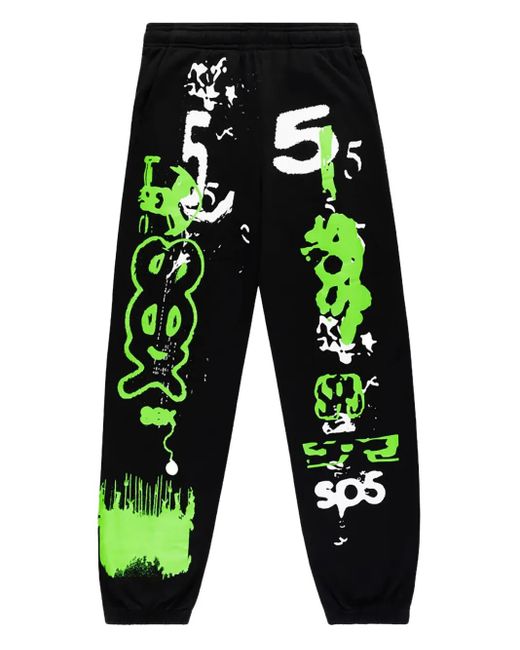 Sp5der Green X-Ray Graphic Track Pants for men