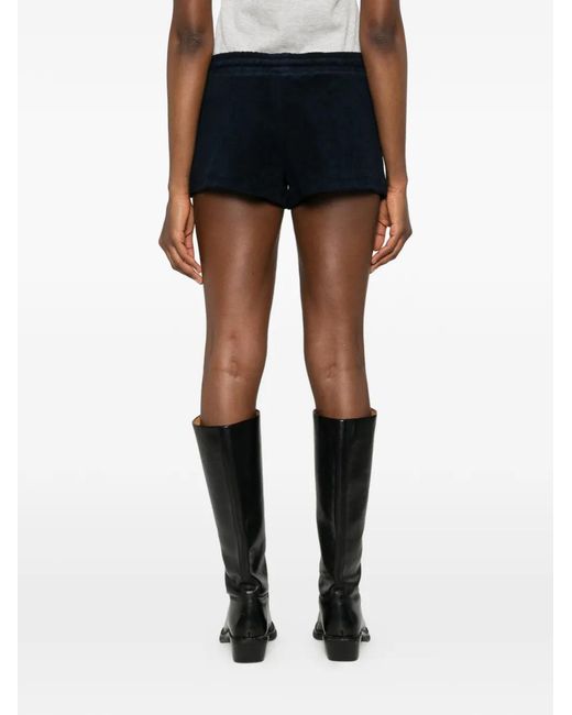 M I S B H V Black Stripes Crest Shorts