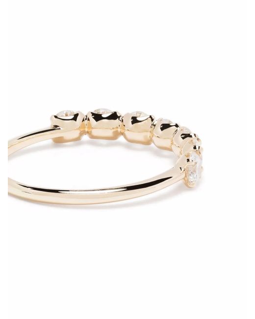 Dinny Hall White 14kt Yellow Gold Primrose Diamond Half Eternity Ring