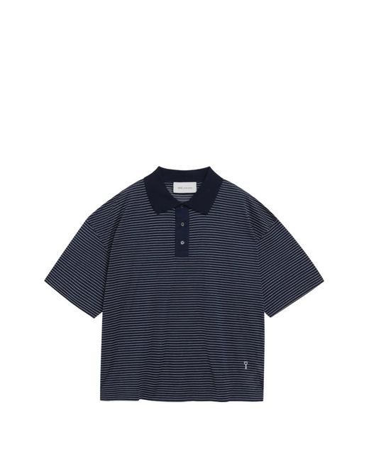Polo Ami De Coeur A Rayas AMI de hombre de color Blue