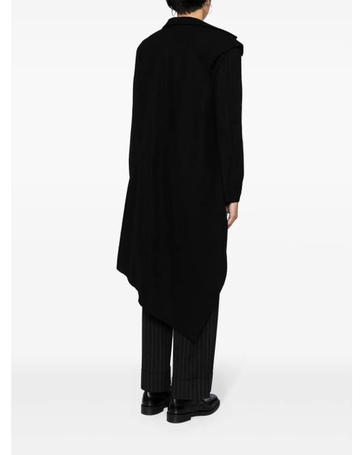 Yohji Yamamoto Black Asymmetric Wool Jacket