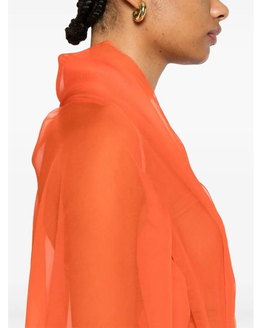 Alberta Ferretti Orange Veste En Soie