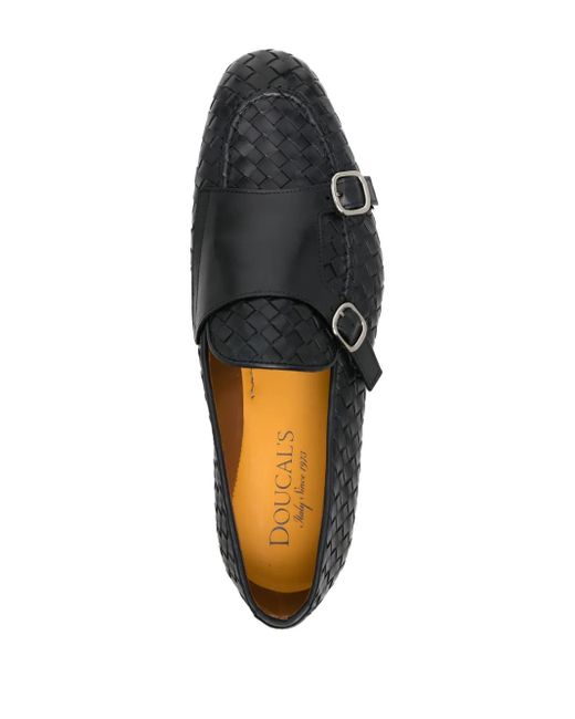 Doucal's Gray Interwoven Monk Shoes for men