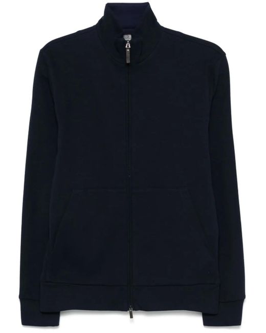 Canali Blue Zip-Up Sweatshirt for men