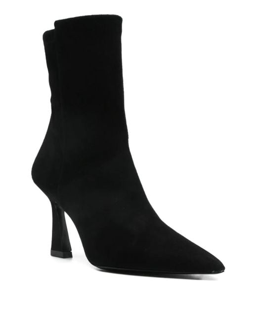 Stuart Weitzman Black Suede Ankle Boots
