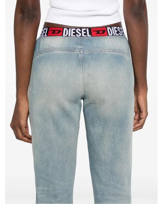 DIESEL Blue Jeans Mit Logo-Bund