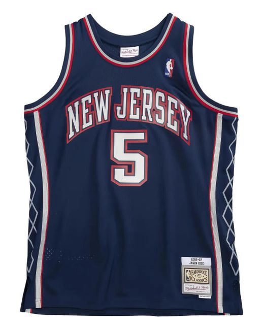 Mitchell & Ness Blue X New Jersey Logo-Print Vest for men