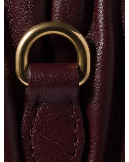 Miu Miu Wander Leather Tote Bag in Purple | Lyst
