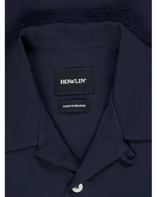 Howlin' By Morrison Blue Pocket Button Shirt for men