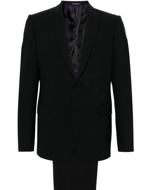 Emporio Armani Black Single-breasted Suit for men