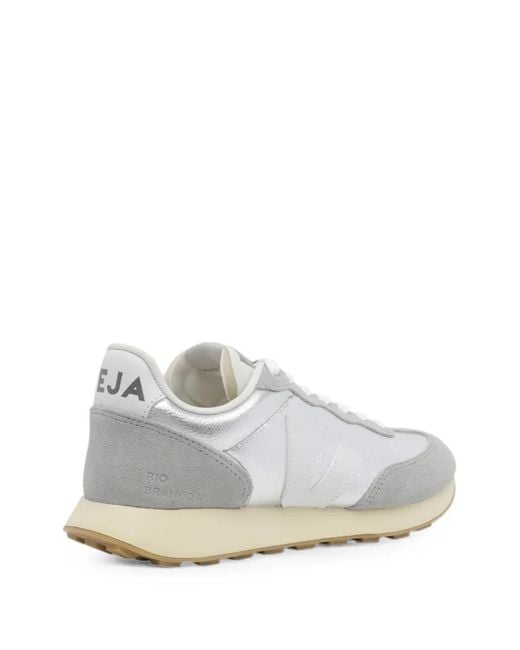 Veja White Rio Branco Ii Leather Oxford Sneakers