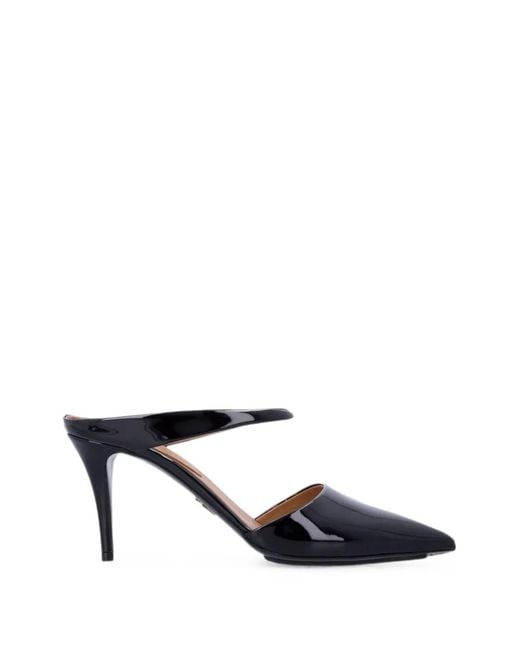 Stella McCartney White Patent-Finish Heeled Mules