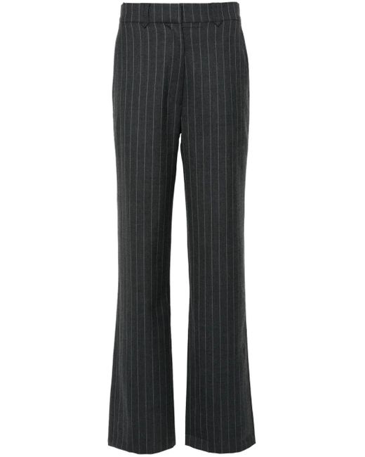 Anine Bing Black Drew Straight-Leg Trousers
