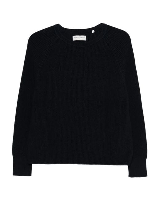 Marc O' Polo Black Ribbed Sweater
