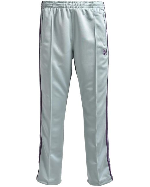 メンズ Needles サイドストライプ トラックパンツ Blue