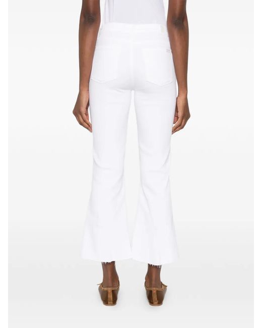7 For All Mankind White Jeans Cropped
