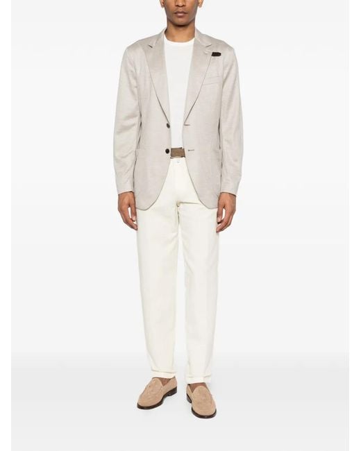 Brioni White Button-Fastening Blazer for men