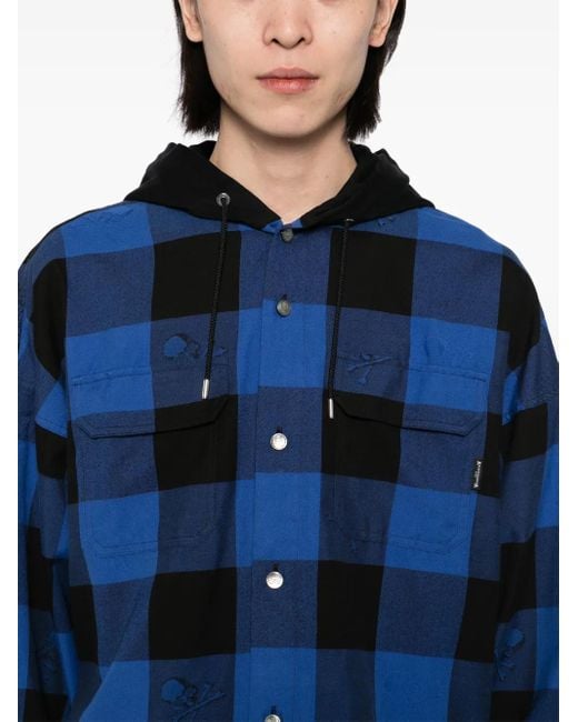 Camisa a cuadros MASTERMIND WORLD de hombre de color Blue