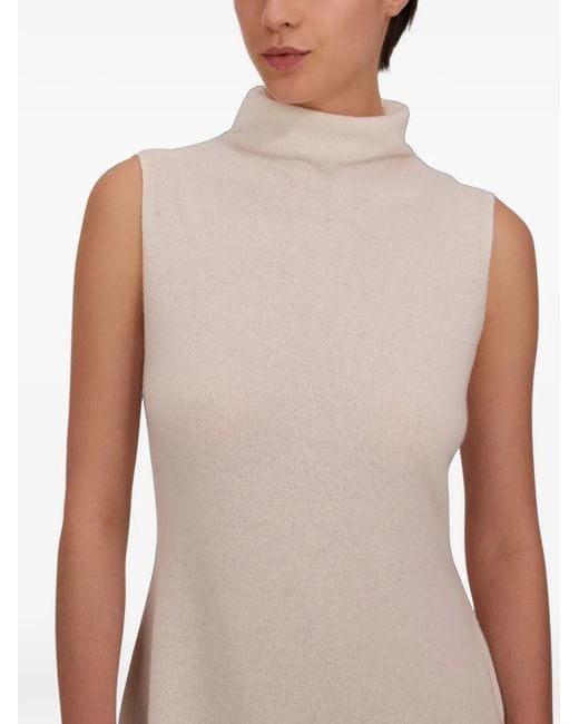 Herno White Fringe-Trimmed Midi Dress