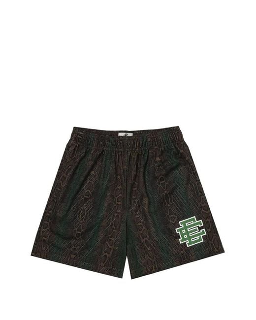 Eric Emanuel Black Snake-Print Shorts for men