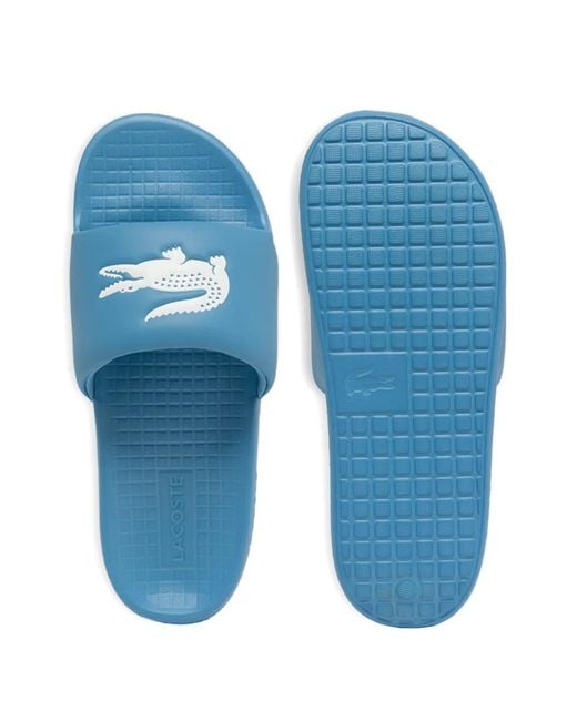 Lacoste Blue Serve Logo Slides for men