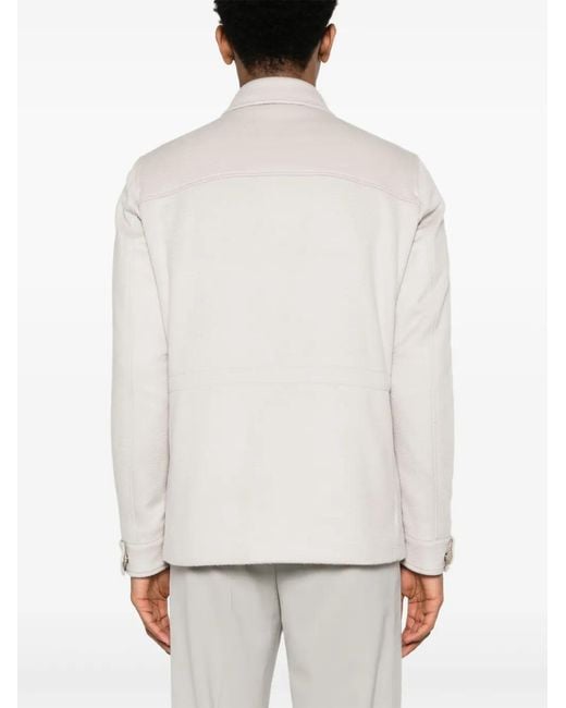 Herno White Cashmere Jacket for men