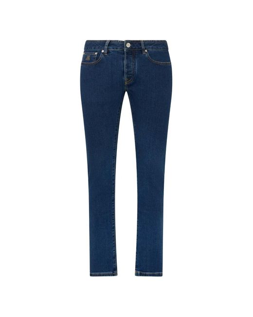 Moorer Blue Slim-Fit Jeans for men