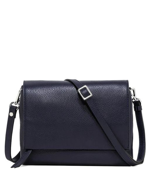 Gianni Chiarini Blue Small Three Pebbled Leather Shoulder Bag