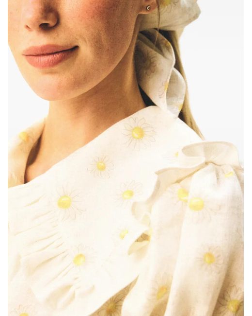 Sleeper Natural Blouse Puff En Lin