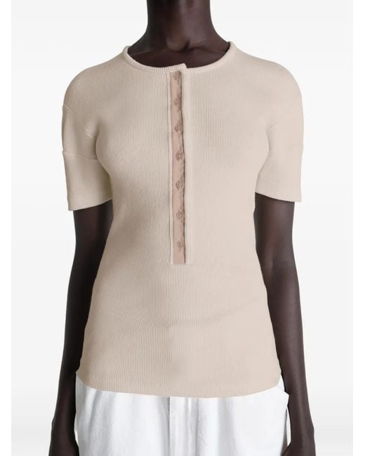 Lemaire Natural Cotton And Linen T-Shirt