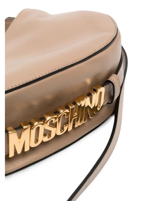 Moschino Metallic Metal-Handle Tote Bag