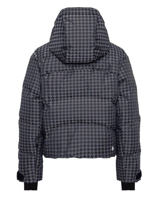 Colmar Black Houndstooth Puffer Jacket