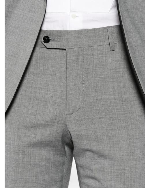 Manuel Ritz Gray Shawl-Lapel Double-Breasted Suit for men