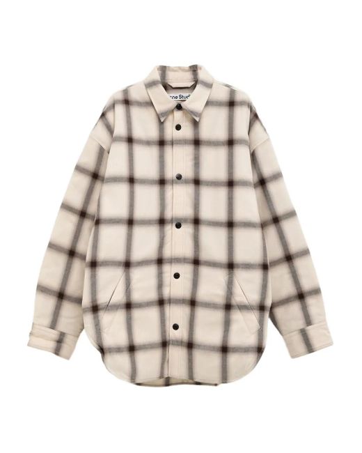 Acne Natural Checked Overshirt for men