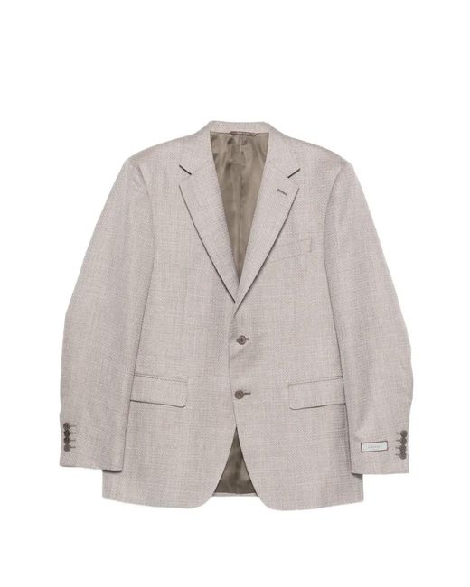 Canali Gray Textured Blazer for men