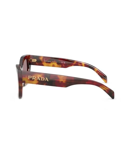 Prada Brown Tortoiseshell-Effect Cat-Eye Sunglasses