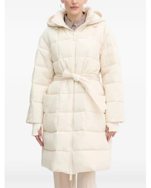 ARMANI EXCHANGE Natural Hooded Belted Coat