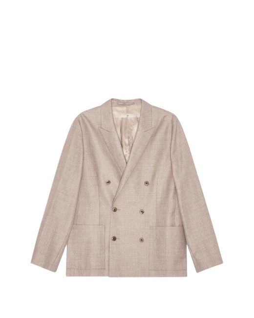 NN07 Natural Blazer Croisé À Écusson for men