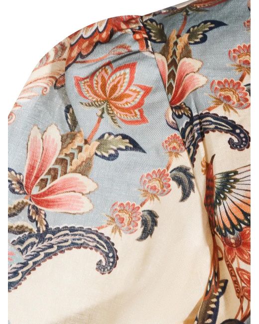 Farm Rio White Blouse À Fleurs