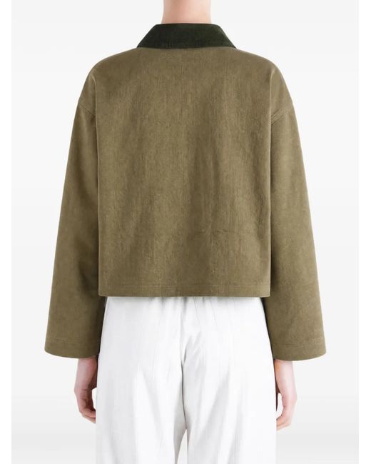 Barbour Green Cloverdale Cropped Jacket
