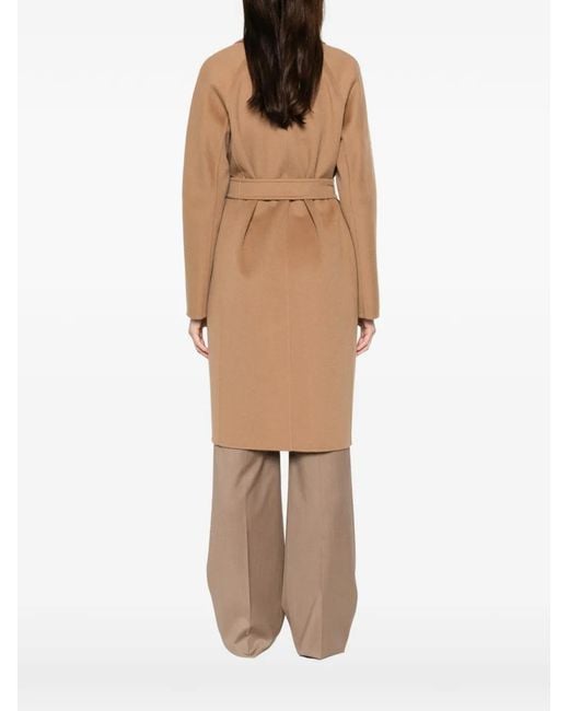 Max Mara Brown Aceri Tie-waist Coat