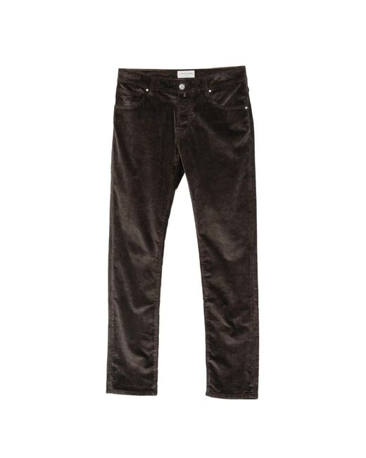 Jacob Cohen Black Nick Corduroy Slim-Fit Trousers for men