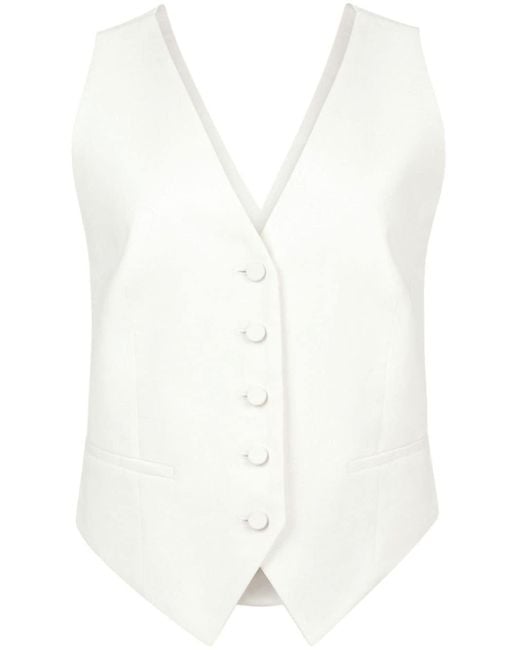 Gilet drapé à dos ouvert Nina Ricci en coloris White