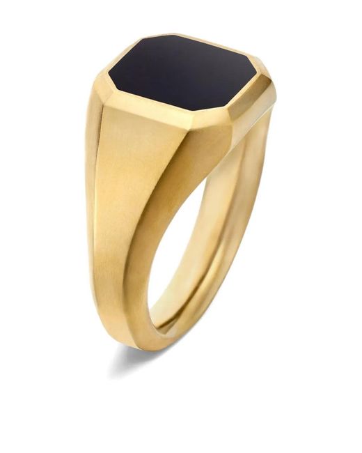 David Yurman Metallic 18Kt Streamline Onyx Signet Ring (14Mm) for men