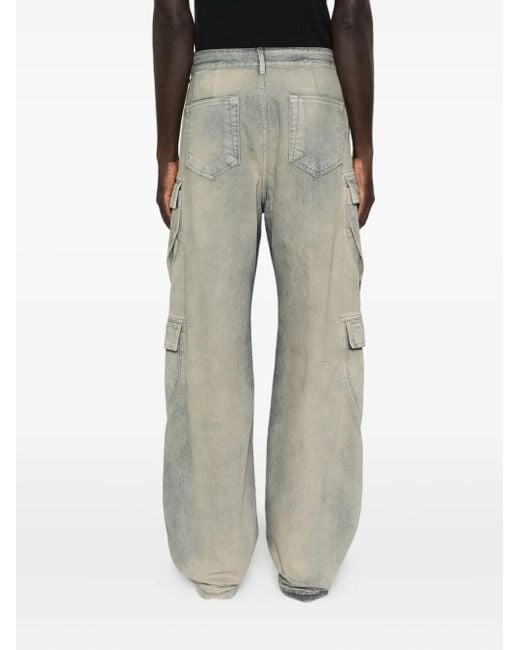 Jeans Con Tasche Cargo di Rick Owens in Gray da Uomo