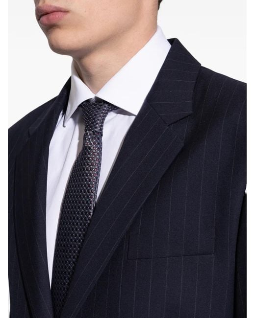 Giorgio Armani Krawatte Mit Geometrischem Print in Blue für Herren