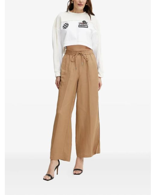 Pinko Natural Colour-Block Patch Sweatshirt